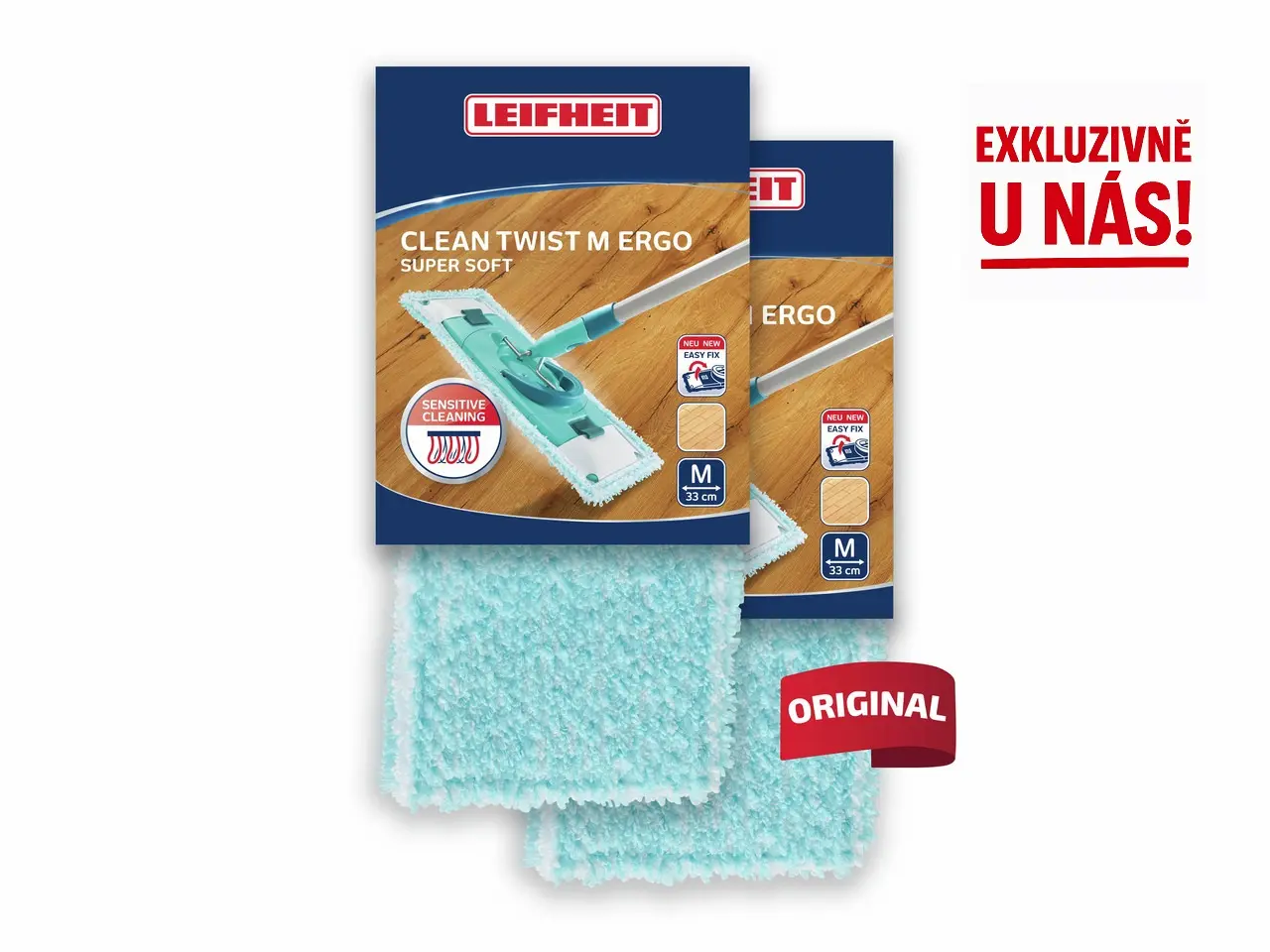 Návlek na mop Clean Twist M Ergo Super Soft - 2 ks v balení 55161