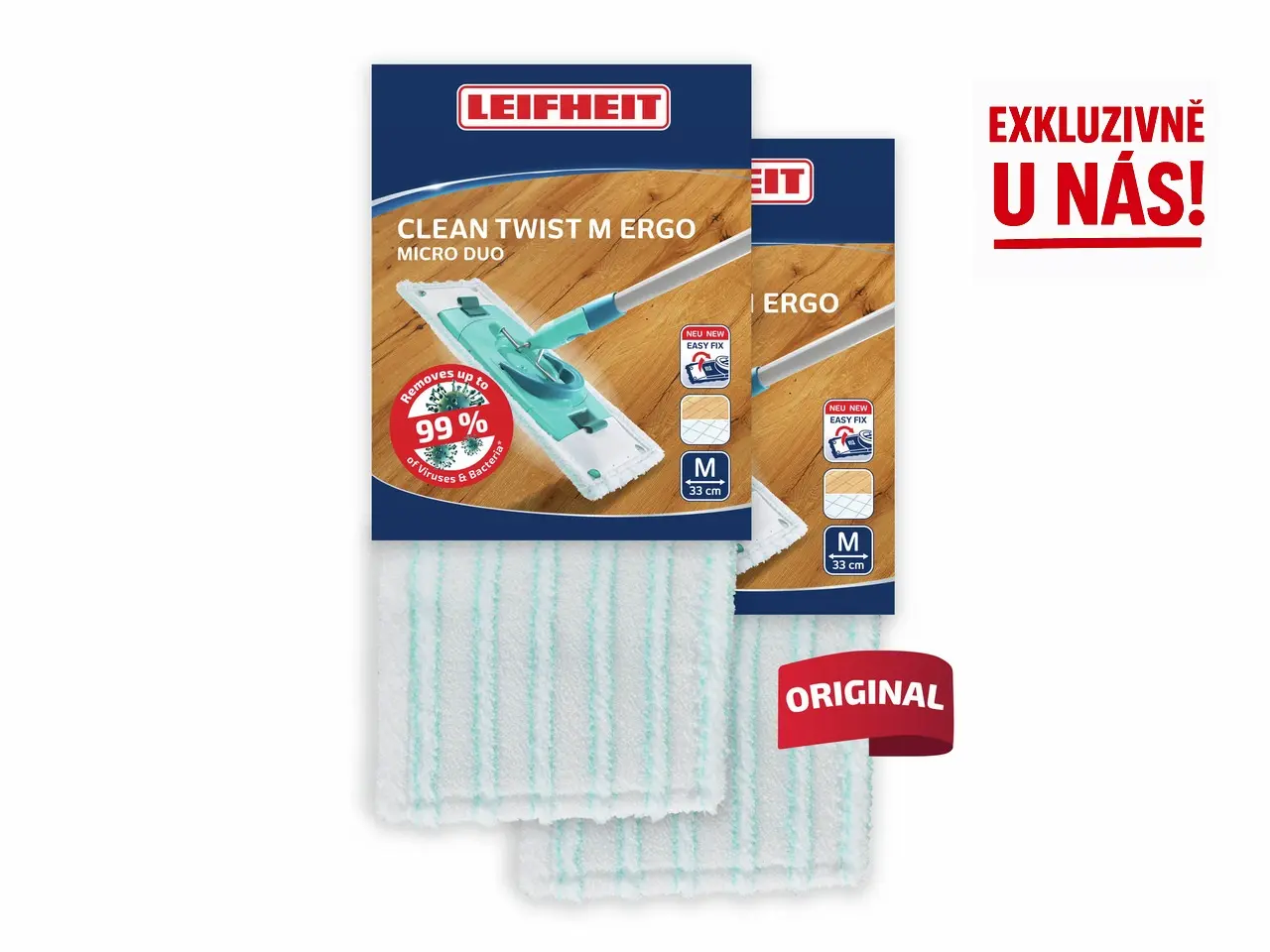 Návlek na mop Clean Twist M Ergo Micro Duo - 2 ks v balení 55162