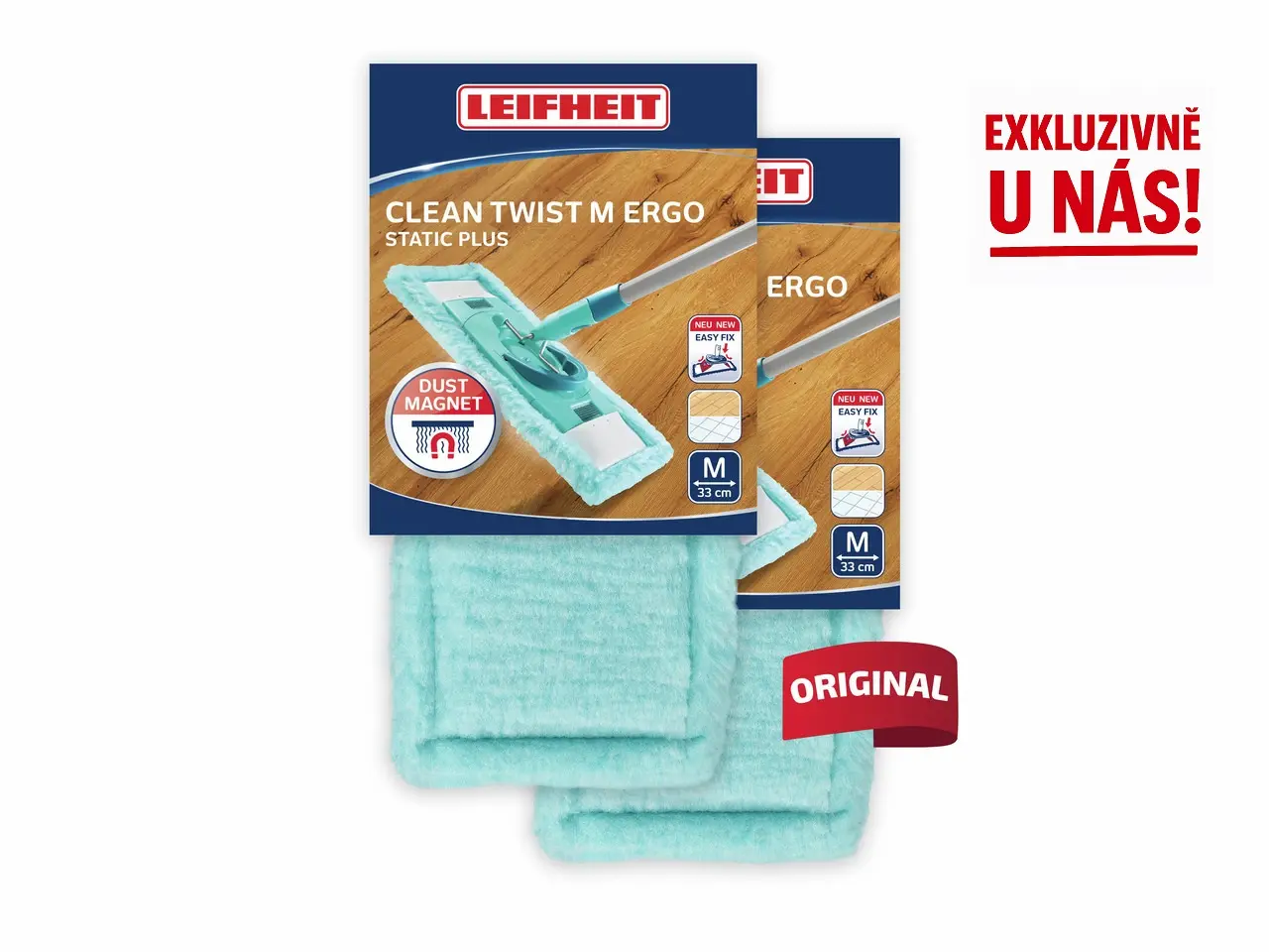 Návlek na mop Clean Twist M Ergo Static Plus - 2 ks v balení 55163