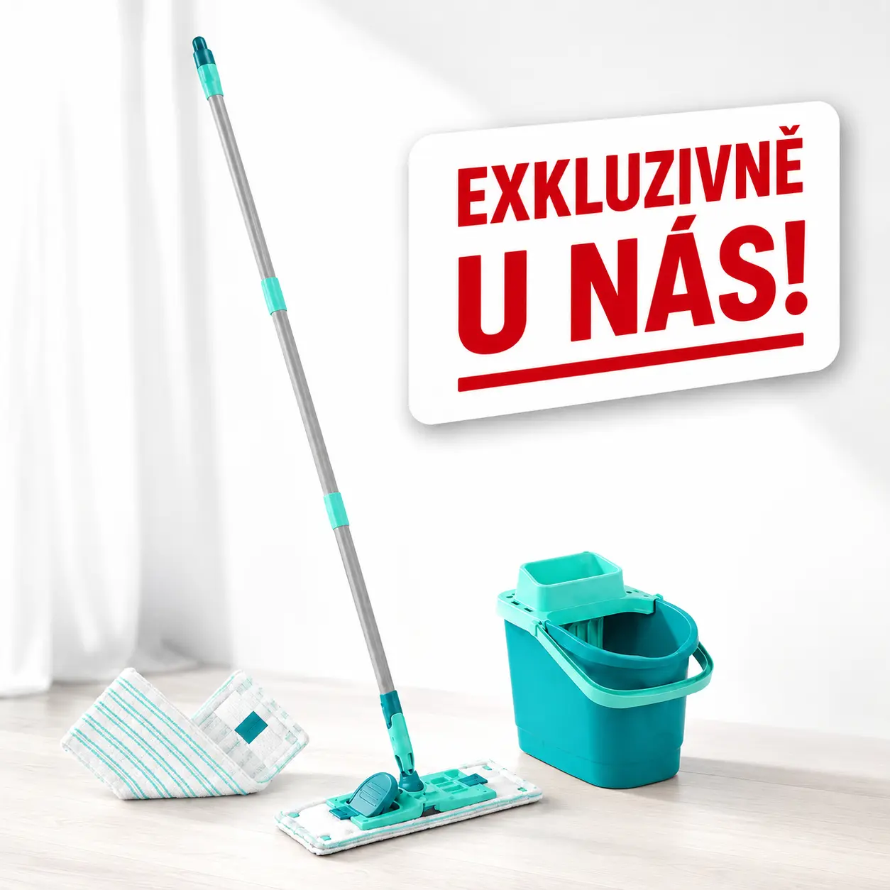 Leifheit Set PowerClean M + náhrada micro duo 55516