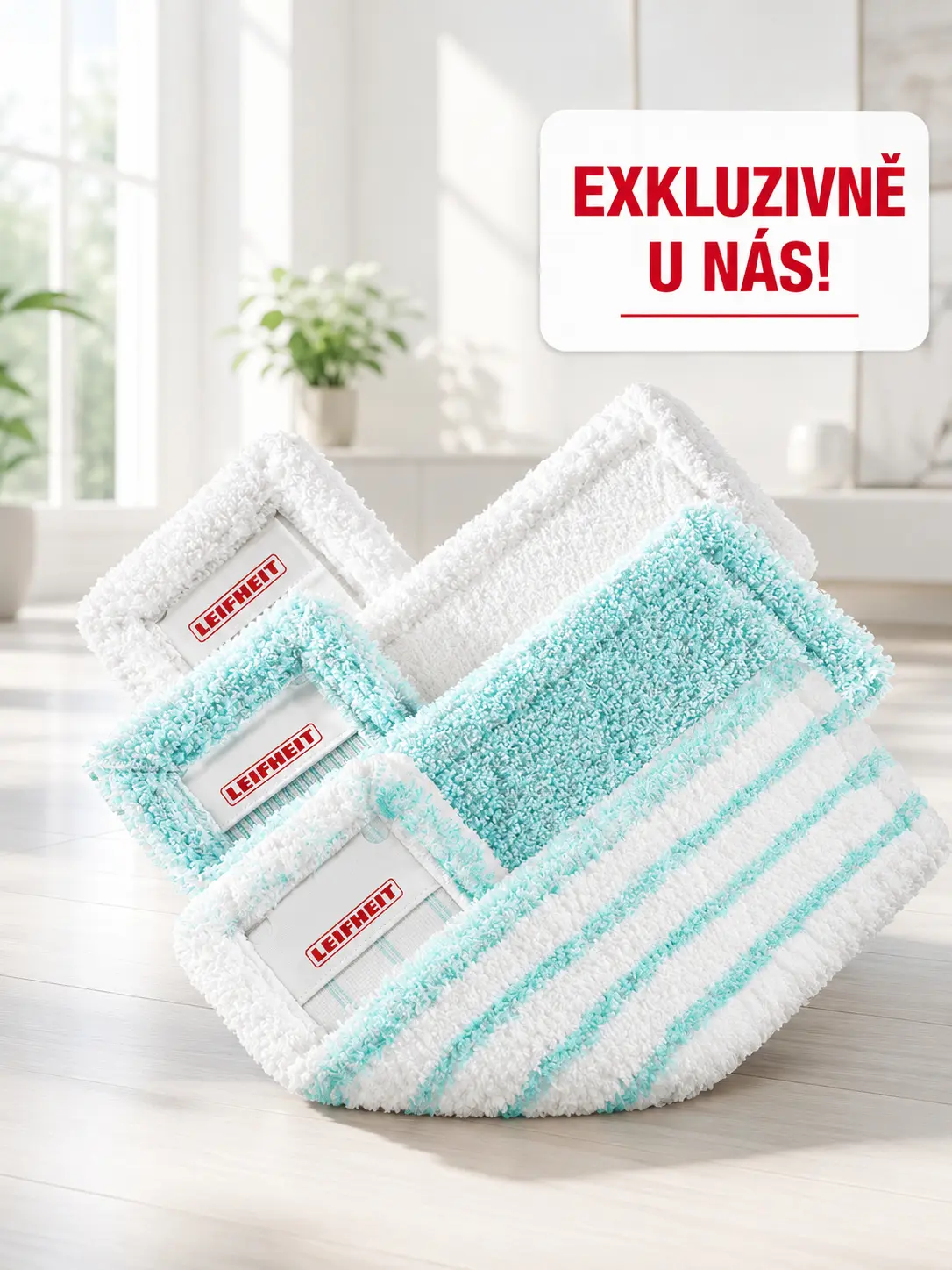 Leifheit Set 3 ks náhrad k mopu Profi XL - Micro Duo + Super Soft + SuperDuster 55389
