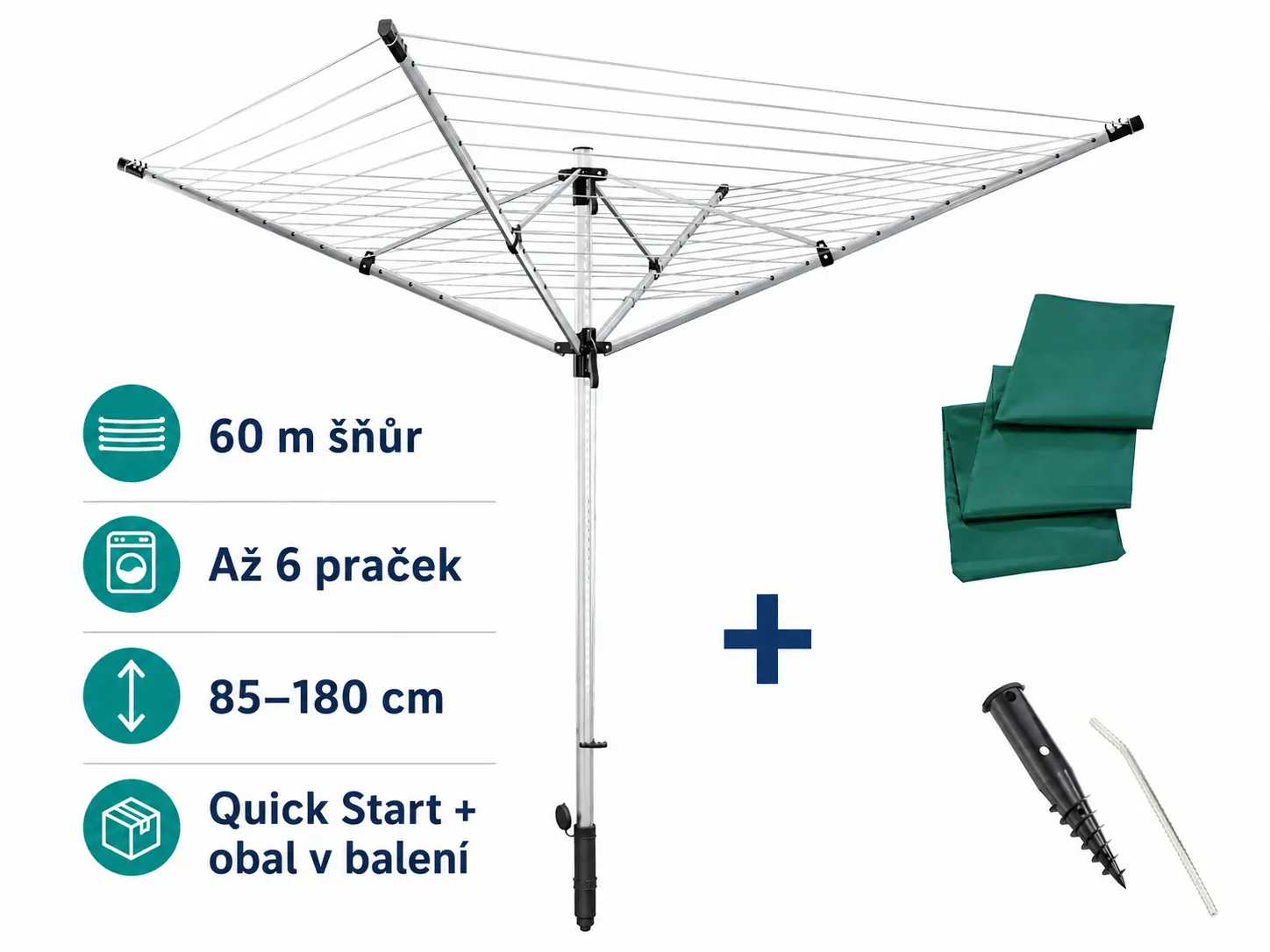 Leifheit - Venkovní sušák LinoLift 600 Quick Start 85282