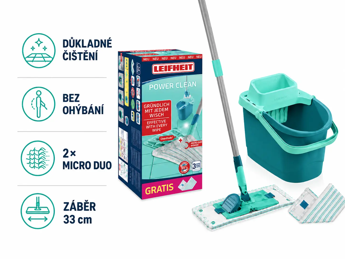 Set PowerClean M + náhrada micro duo zdarma 55515