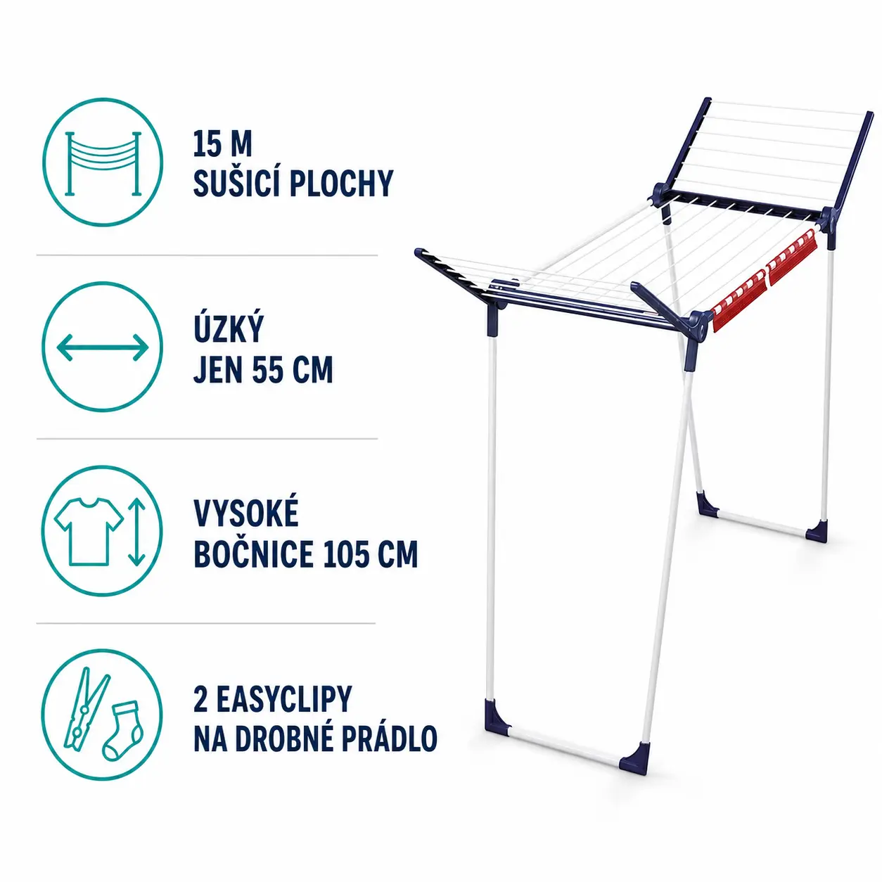 PEGASUS 150 Solid Slim sušák na prádlo 81570