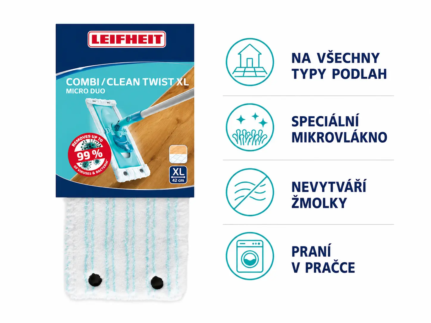 Leifheit COMBI/CLEAN XL - náhradní mop sensitive