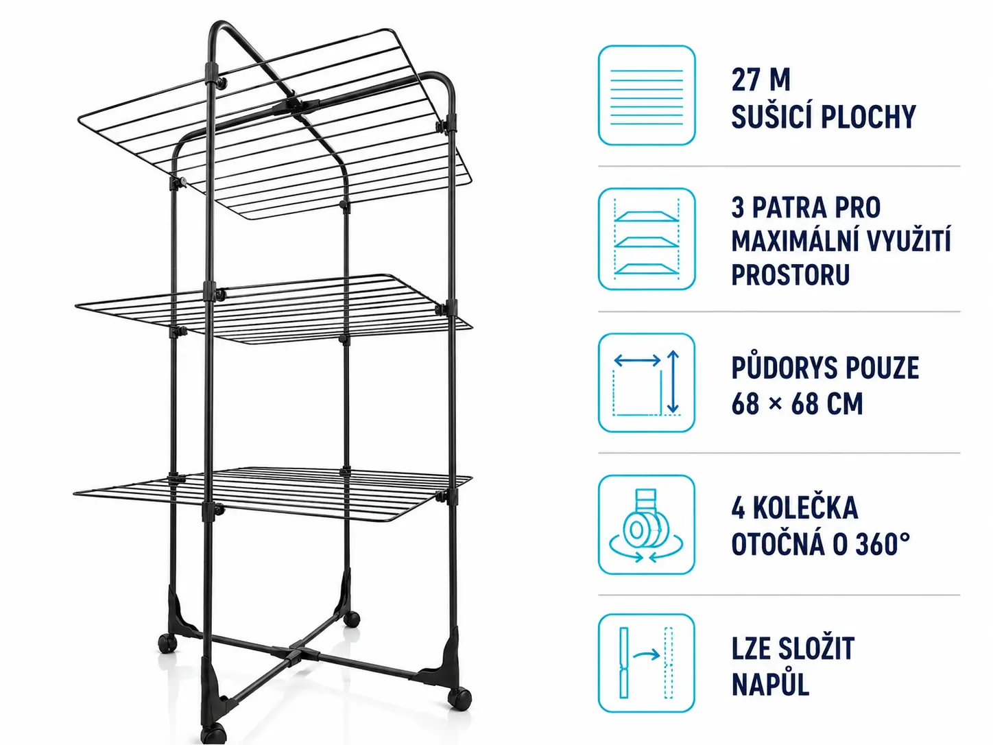 Patrový sušák of Classic Tower 270 BLACK