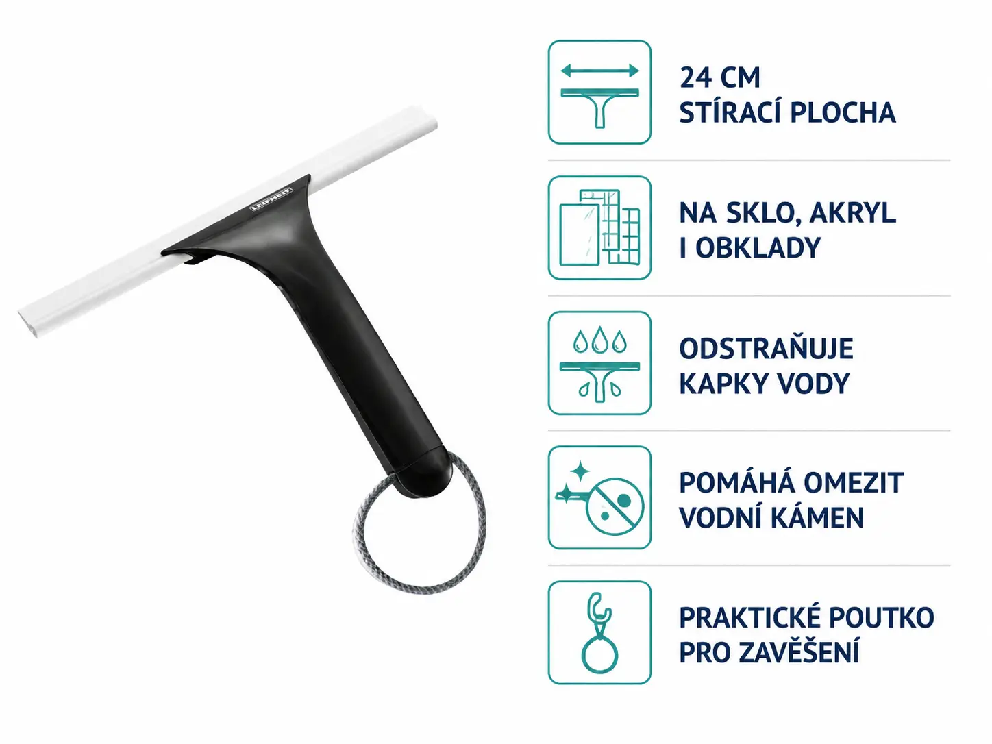 Stěrka na sprchové kouty CABINO BLACK
