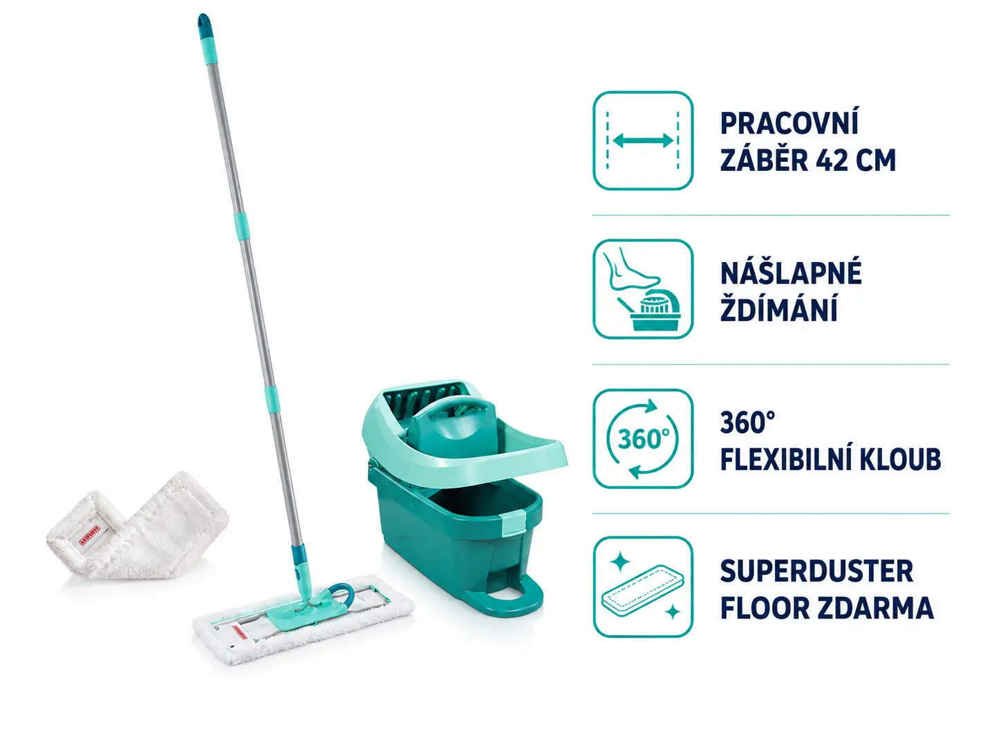 Mop s kbelíkem Profi XL – LEIFHEIT