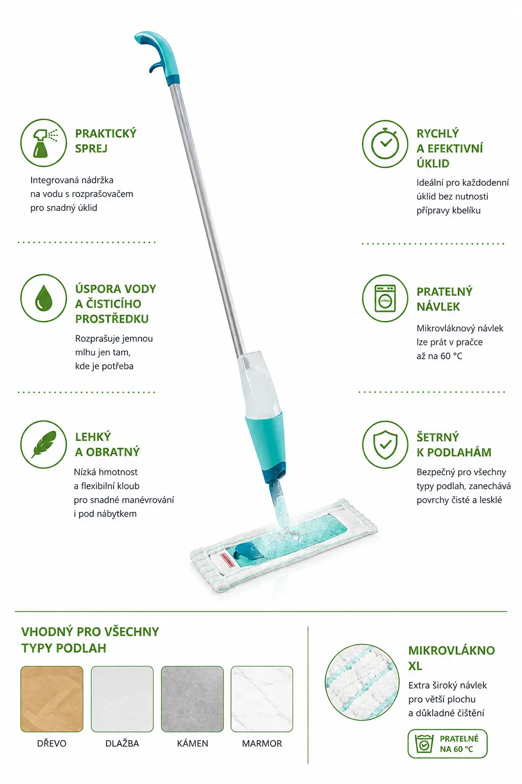 Leifheit Mop na podlahu Easy Spray XL 56690