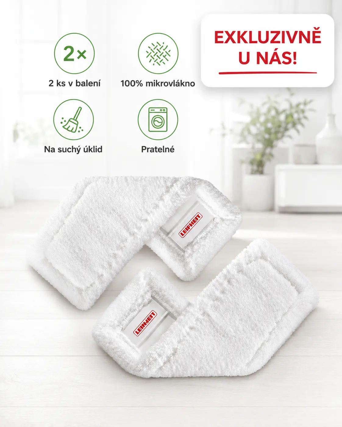 Leifheit Náhrada SUPERDUSTER Floor XL (set 2 ks) 55388