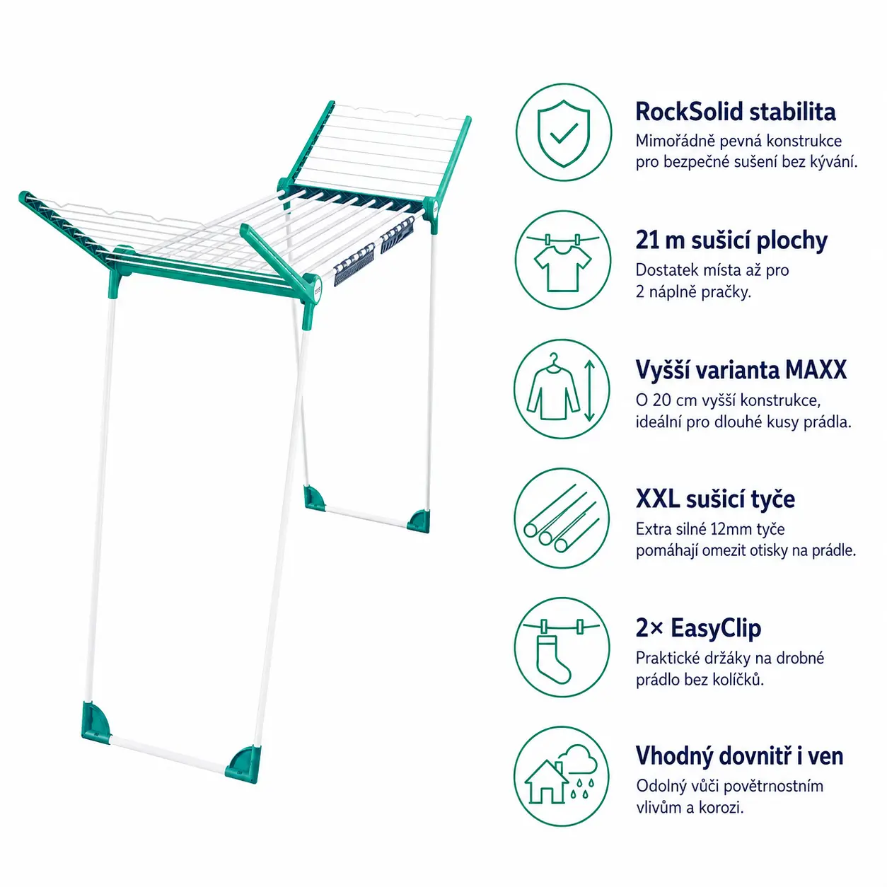 Sušák na prádlo PEGASUS RockSolid MAXX 81698