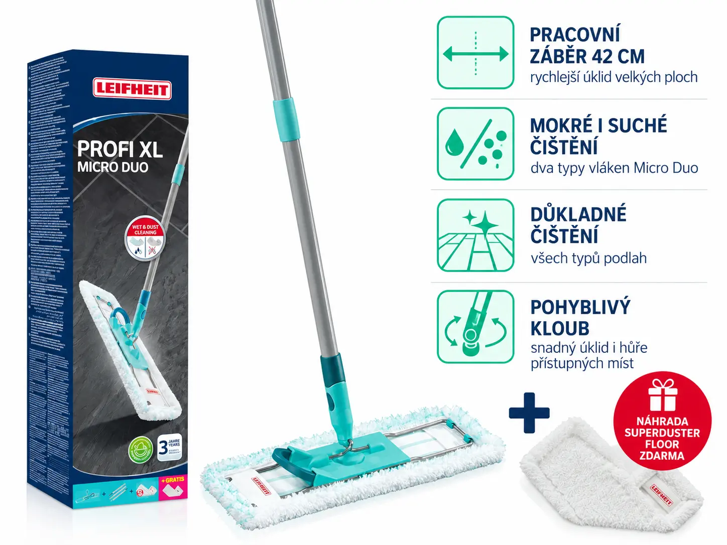 Leifheit - Úklidový set Profi XL Micro Duo 55397