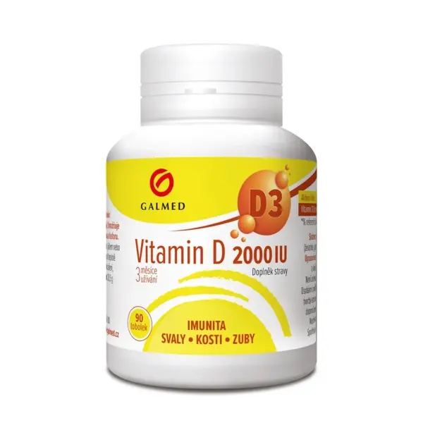 Vitamín D3 2000 IU Galmed tob 90