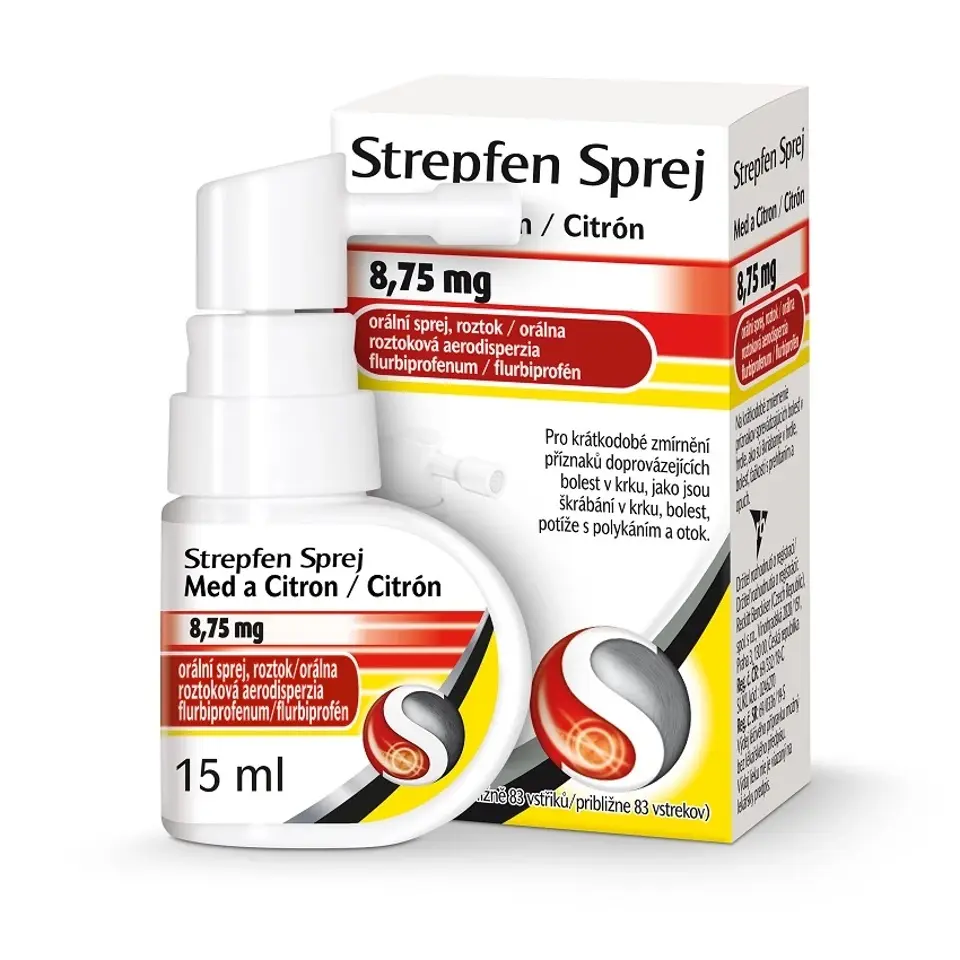 STREPFEN Sprej med a citron 8,75 mg 15 ml