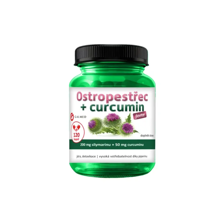 Ostropestřec + Curcumin forte 120 kapslí Galmed