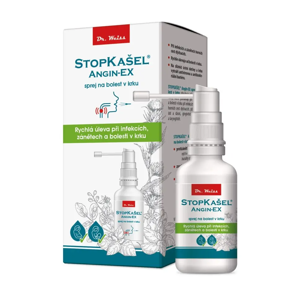 StopKašel ANGIN-EX sprej na bolest v krku 30 ml