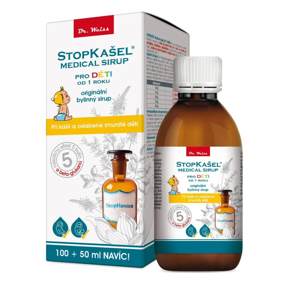 STOPKAŠEL Medical sirup OD 1 ROKU 100+50ml NAVÍC