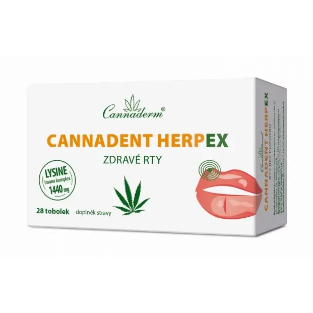 Cannaderm Cannadent Herpex rty bez puchýřů 28 tobolek