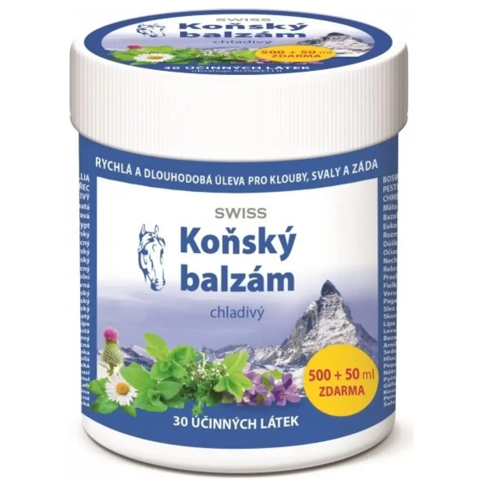 SWISS Koňský balzám chladivý 500+50ml