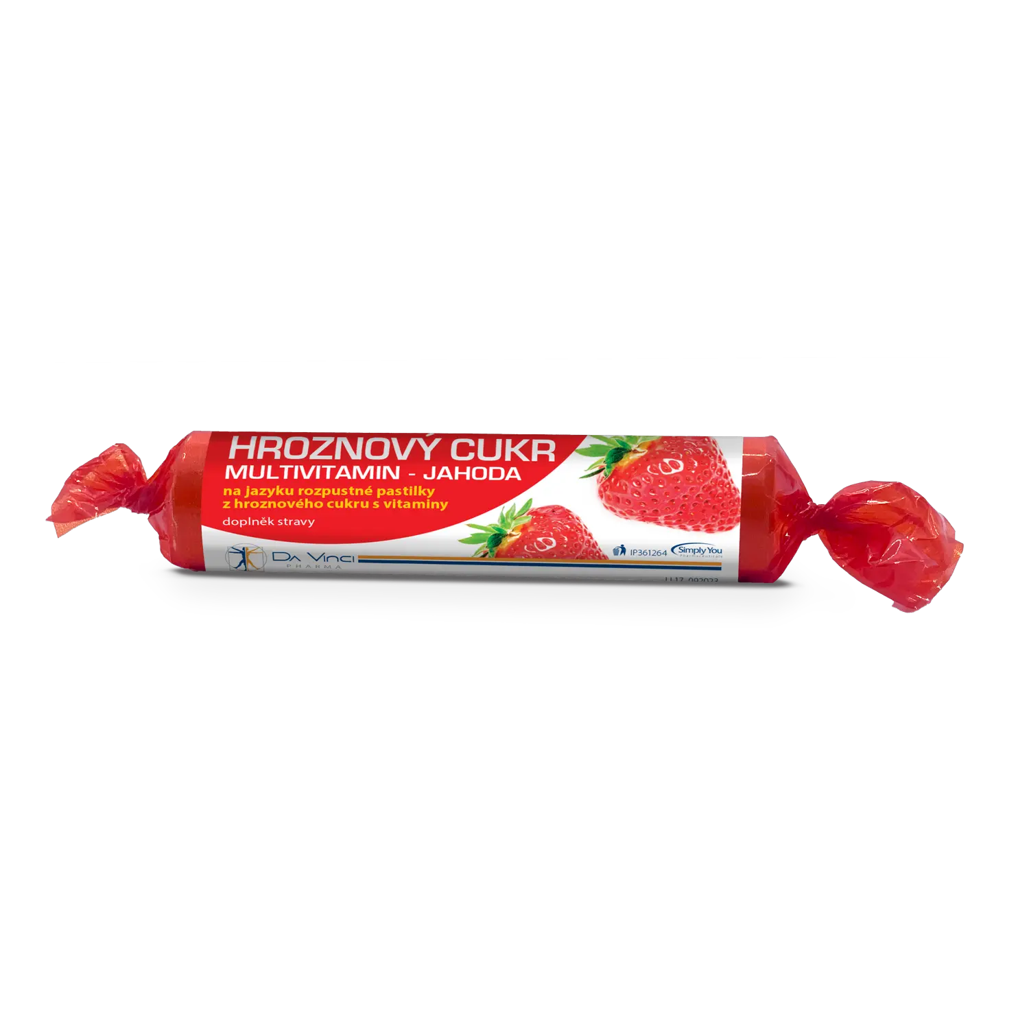 Hroznový cukr vitamin C jahoda Da Vinci Pharma 17 pastilek