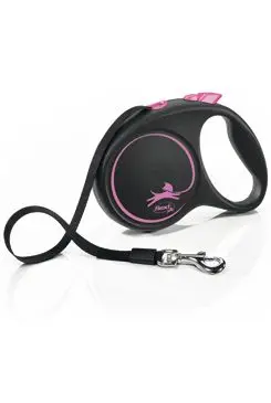 Vodítko Flexi Black Design M pásek 5m/25kg růžová new