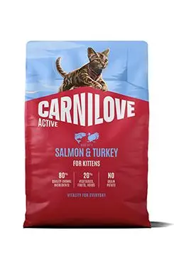 Granule CARNILOVE Active pro koťata losos a krůta 2 kg