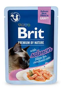 Brit Premium Cat Delicate Fillets in Gravy with Salmon for Sterilised 85 g