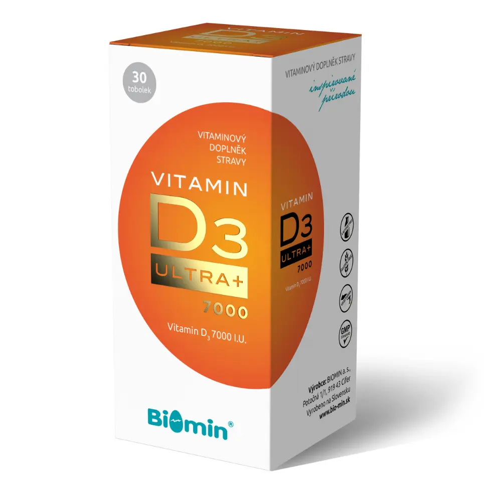 Biomin Vitamín D3 ULTRA 7000 I.U. v 1 kapsli! 30kapslí
