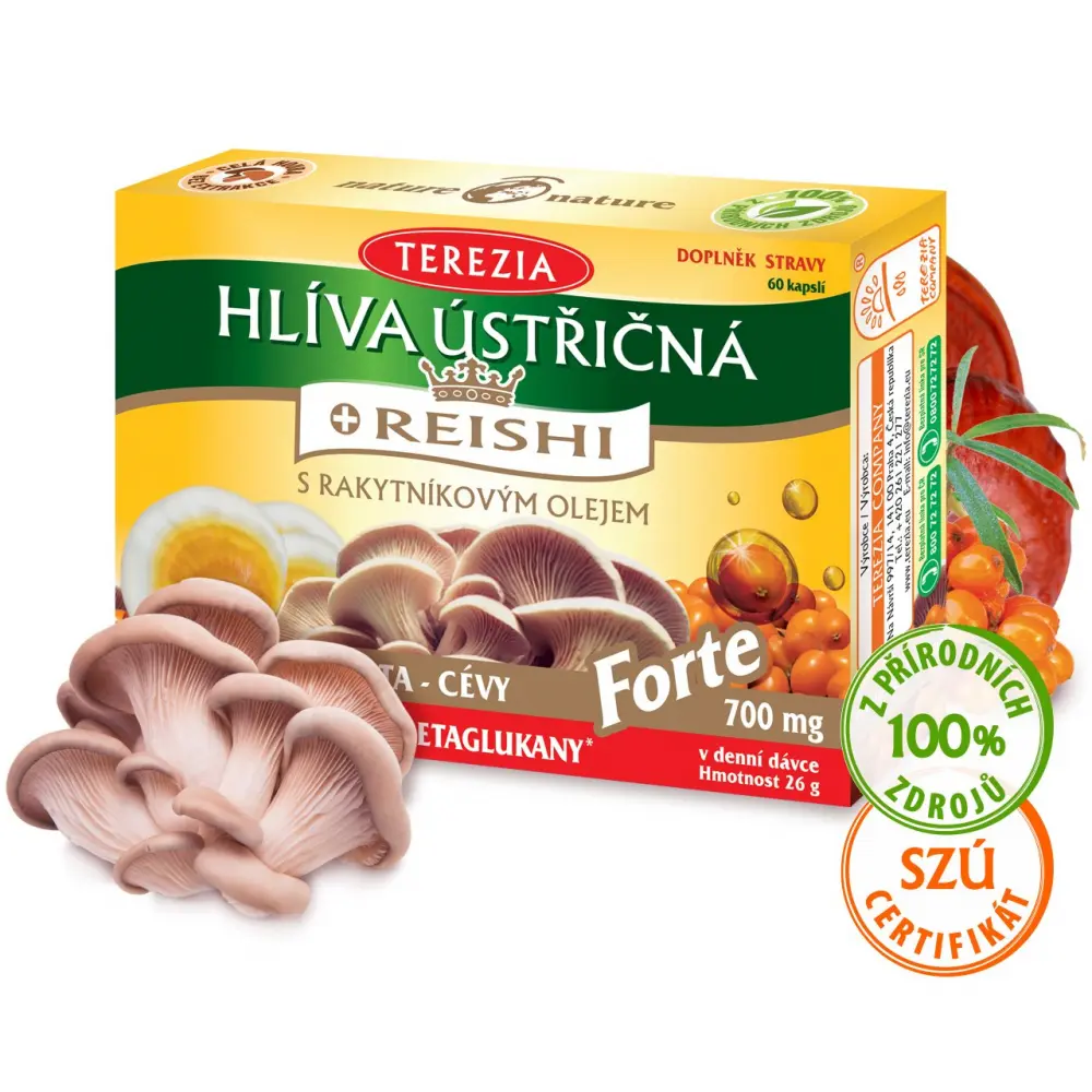Terezia Hlíva ústřičná s Reishi Forte 60 kapslí