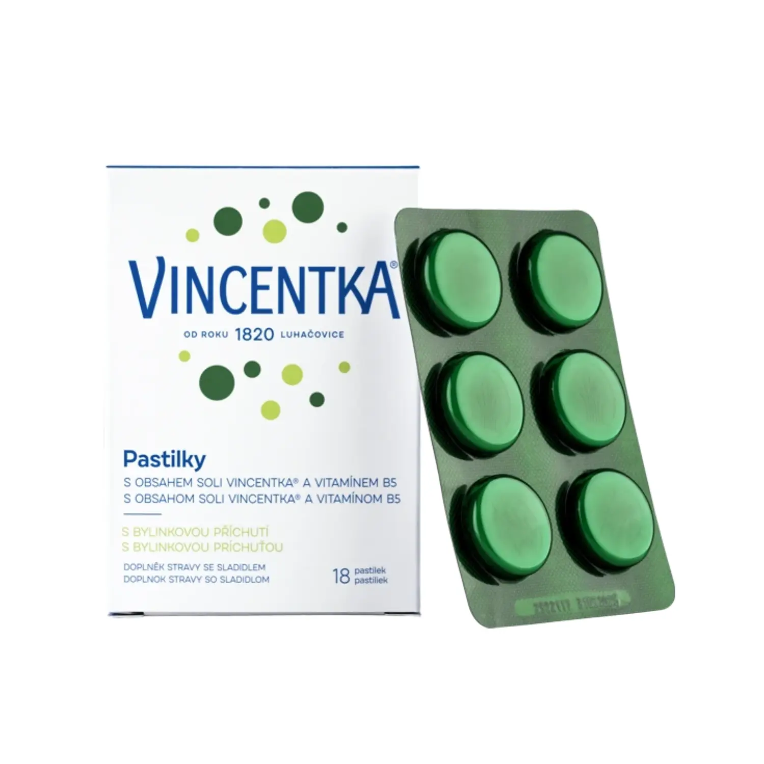 Vincentka pastilky bylinné 18ks