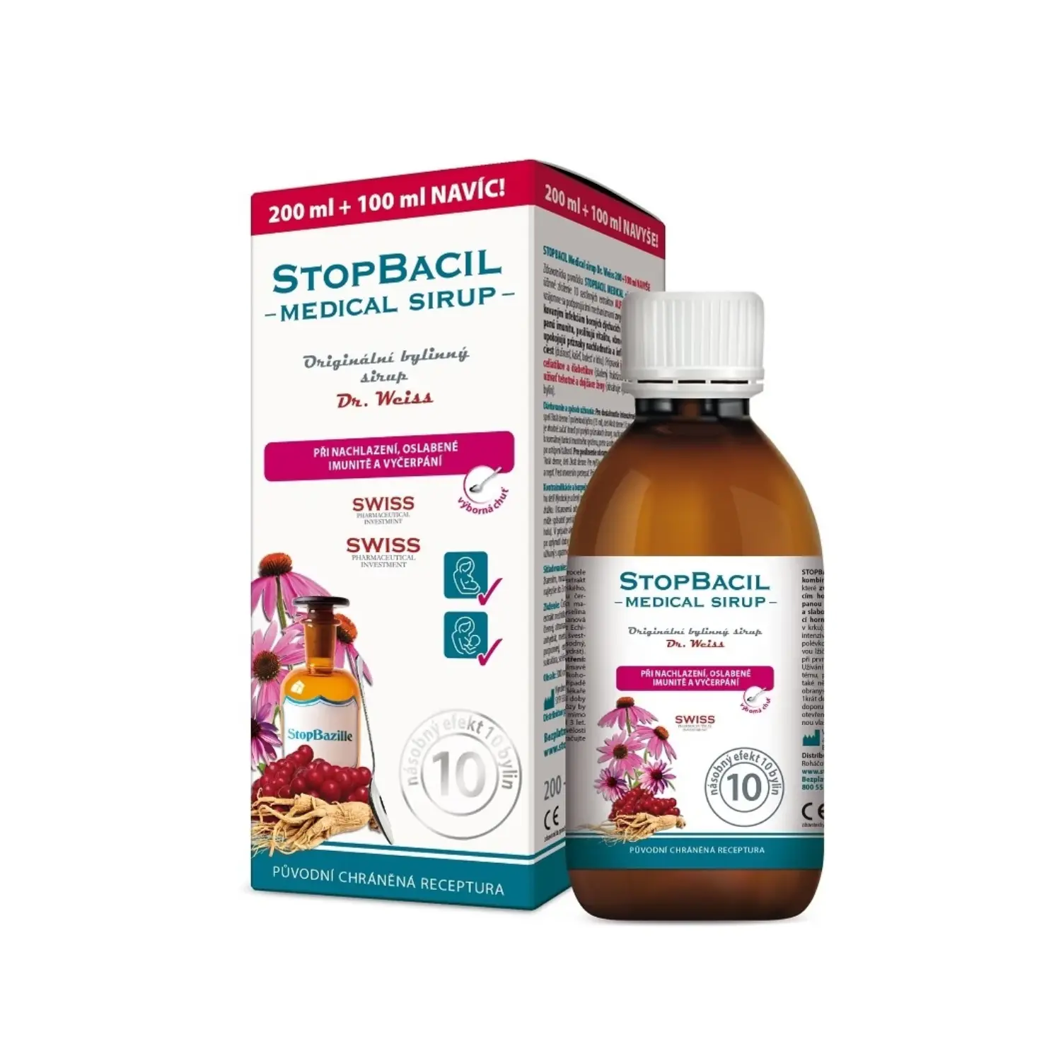 STOPBACIL Medical sirup Dr. Weiss 200+100ml NAVÍC