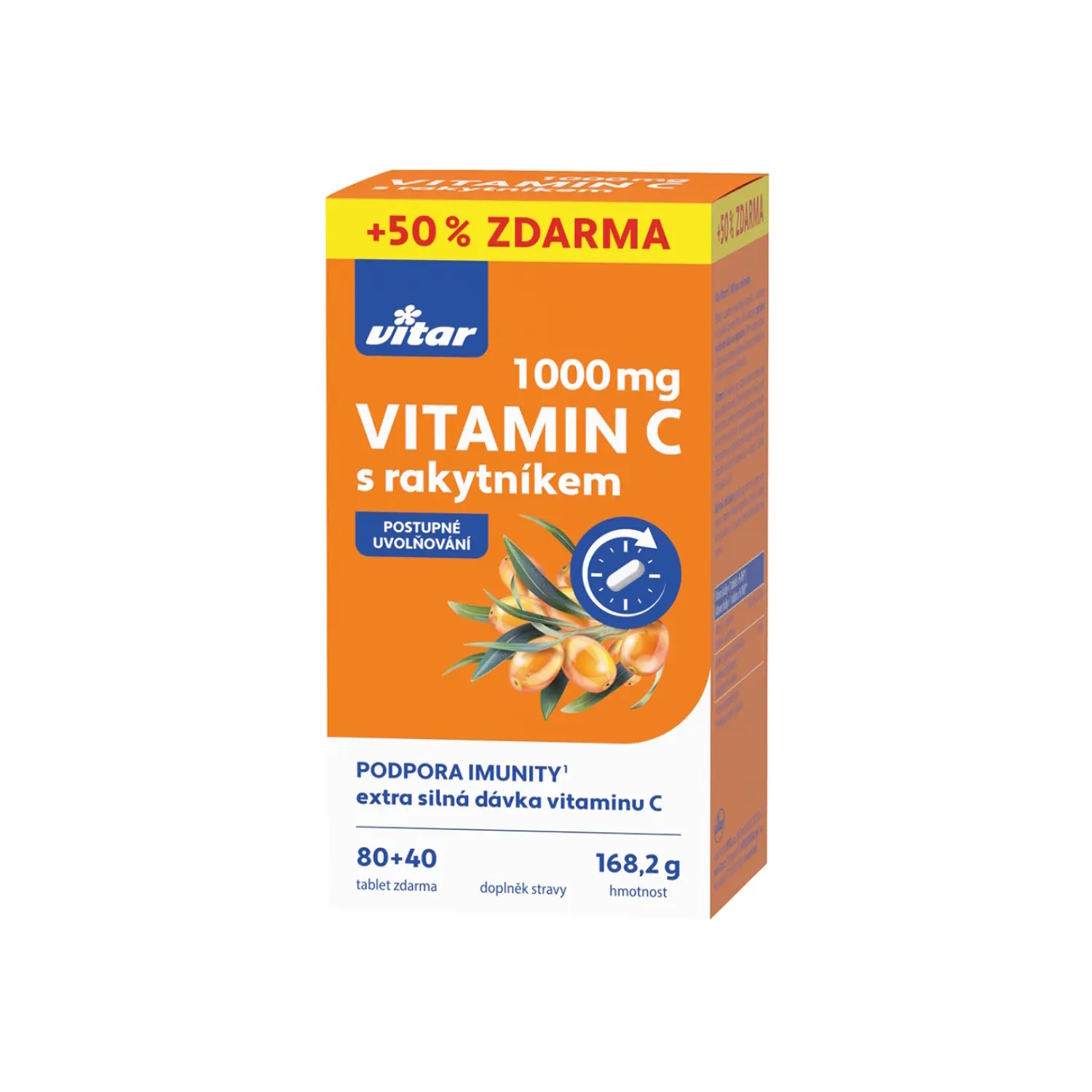 Vitar Vitamin C 1000 mg s rakytníkem 120 tablet
