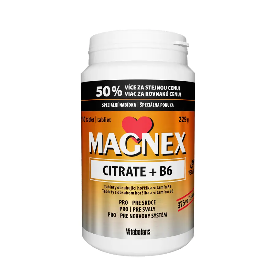 Magnex citrate 375 mg+B6 150 tablet