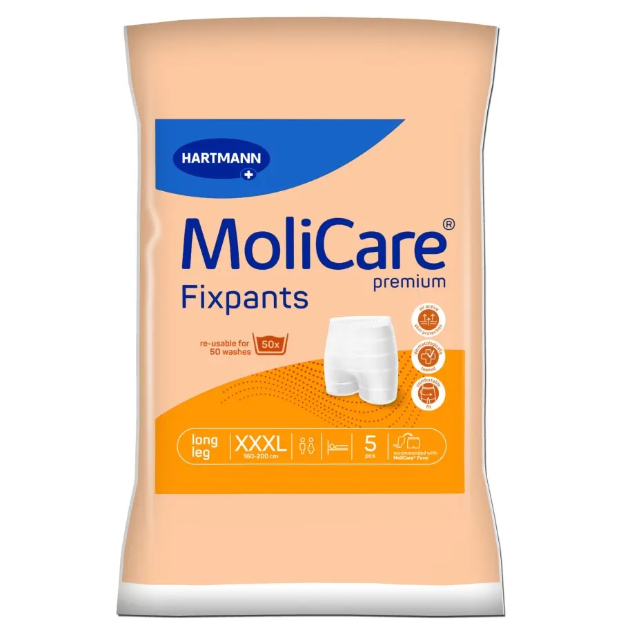 Molicare Premium Fixpants fixační kalhotky XXXL obvod boků 160-200cm 5ks