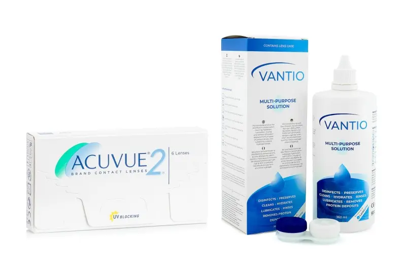 Johnson & Johnson Acuvue 2 (6 čoček) + Vantio Multi-Purpose 360 ml s pouzdrem