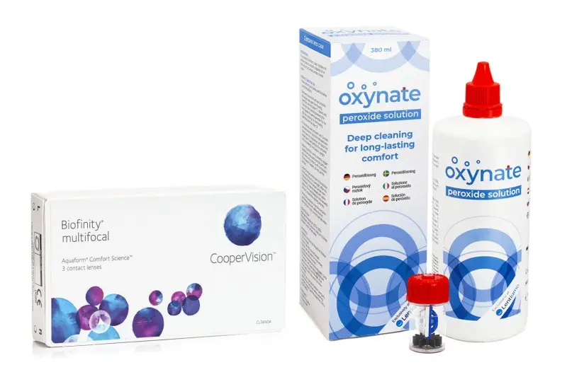 CooperVision Biofinity Multifocal (3 čočky) + Oxynate Peroxide 380 ml s pouzdrem