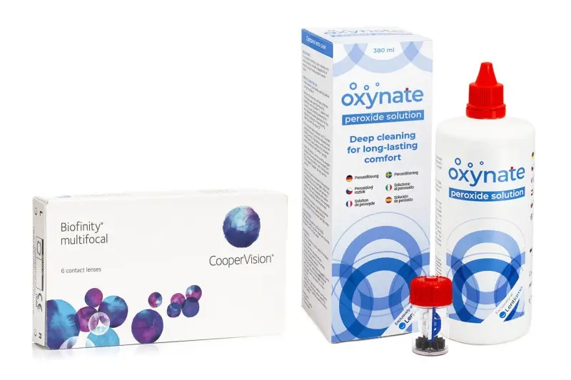 CooperVision Biofinity Multifocal (6 čoček) + Oxynate Peroxide 380 ml s pouzdrem