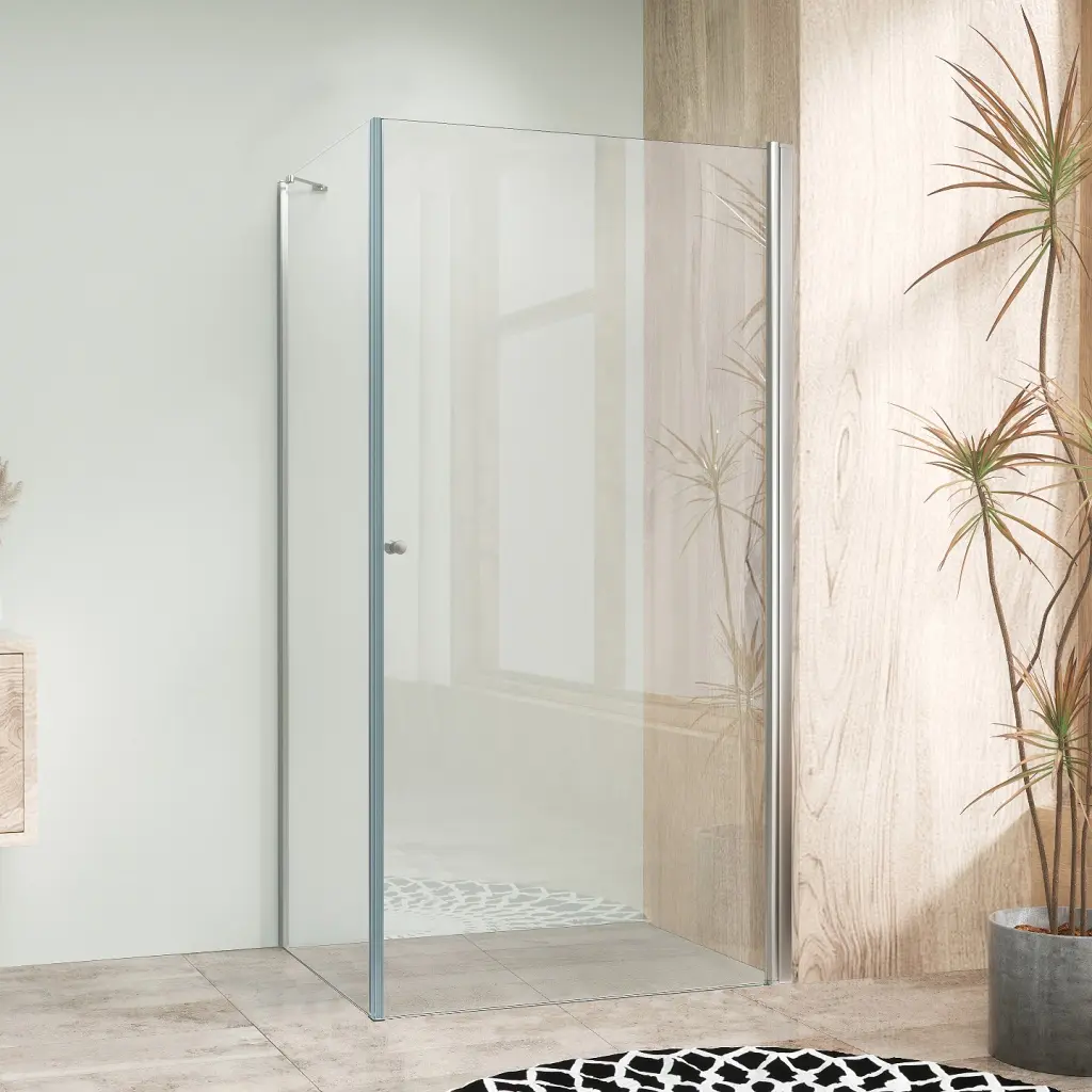 WellMall ALFA COMBI 90x100 Chrom/Čiré Obdélníková sprchová zástěna 8595703853722