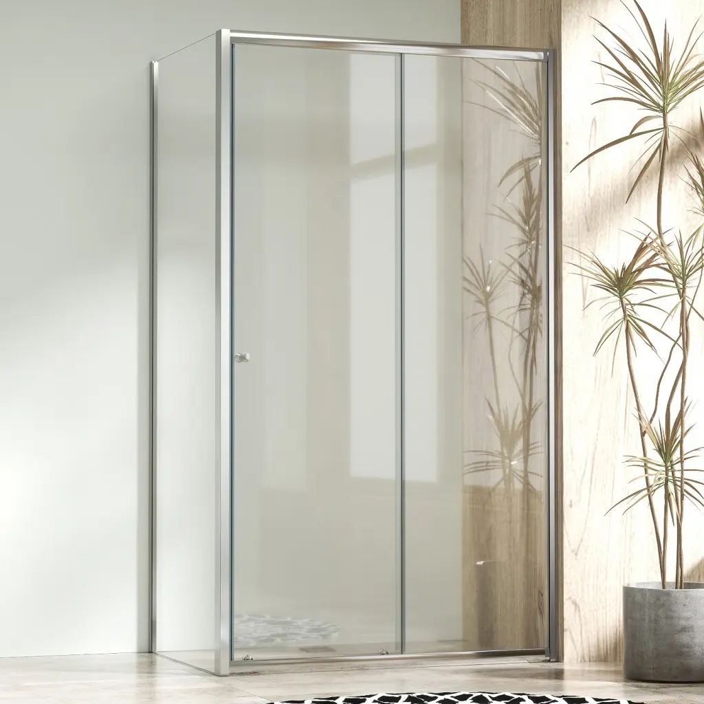 WellMall Sprchová zástěna s posuvnými dveřmi 110x70, obdélníková, čiré, chrom - NICOL COMBI 8595703856396