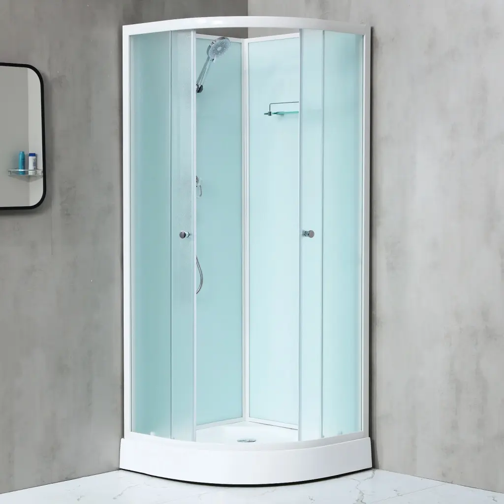 WellMall NOTRE 80 BÍLÝ Sprchový box čtvrtkruhový 8595703849954