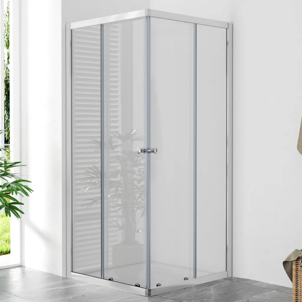 WellMall POINT Q 80x80 Clear Čtvercová sprchová zástěna 8595703825989