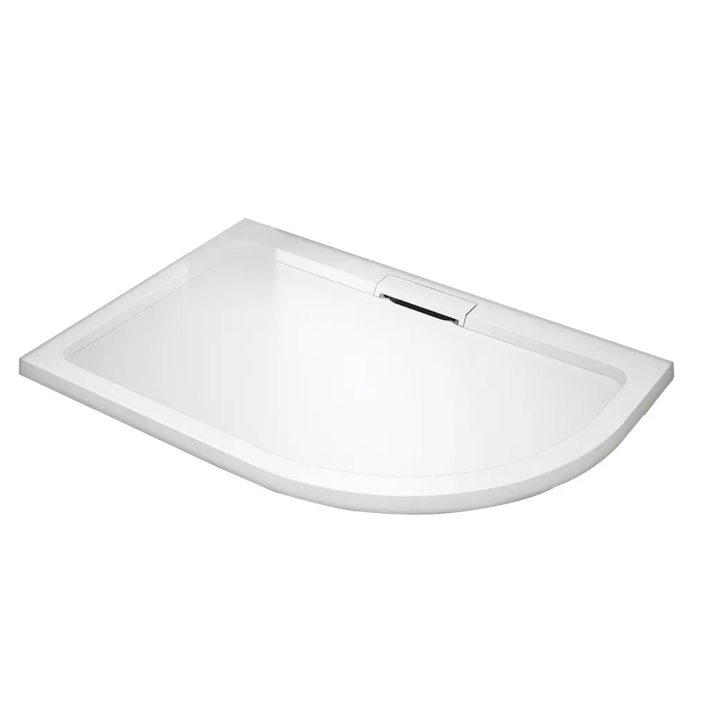 WellMall HARD 120x90x3,5 Levá asymetrická mramorová vanička 8595703844966