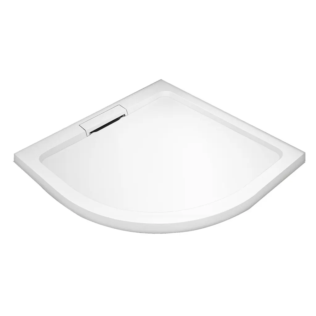 WellMall HARD 80x80x3,5 čtvrtkruhová mramorová vanička 8595703844911