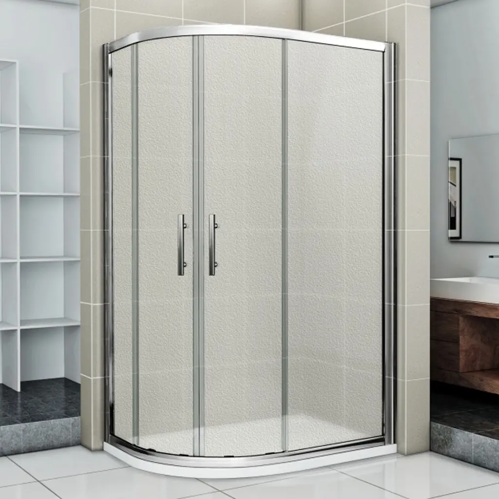 WellMall NATALI 100x80 Grape Sprchová zástěna asymetrická 8595703821752