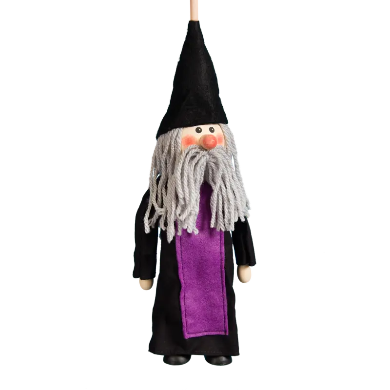 Dřevěná loutka bez nití Kouzelník