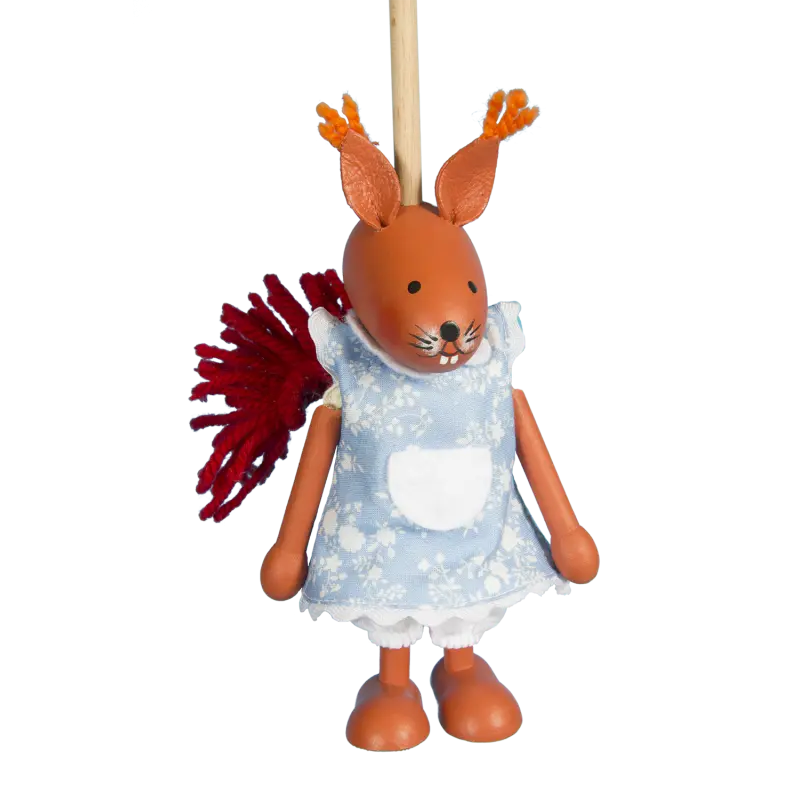 Loutka bez nití - Veverka 14 cm