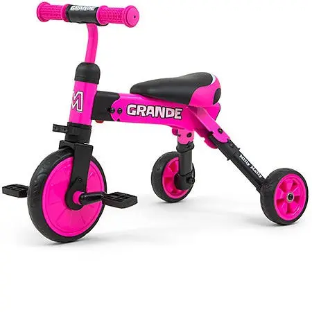 Milly Mally Dětská tříkolka 2v1 Grande pink