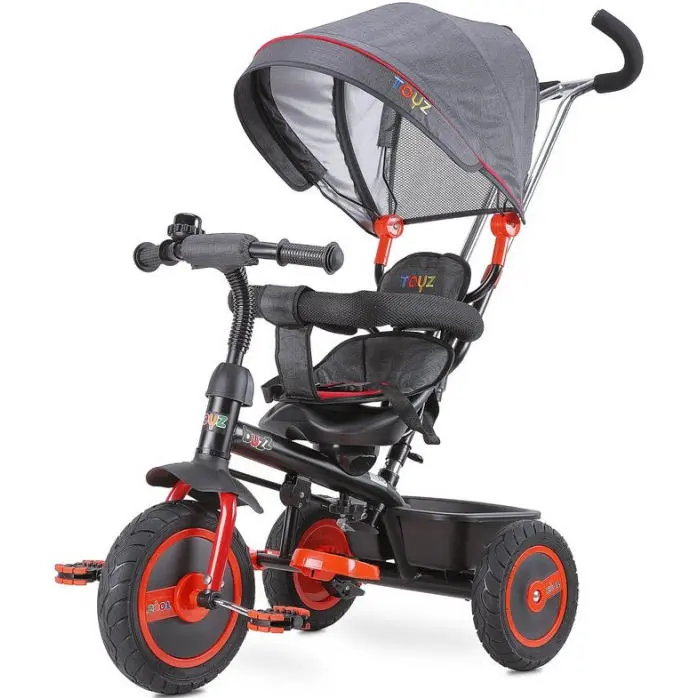 TOYZ Dětská tříkolka Buzz red s vodicí tyčí