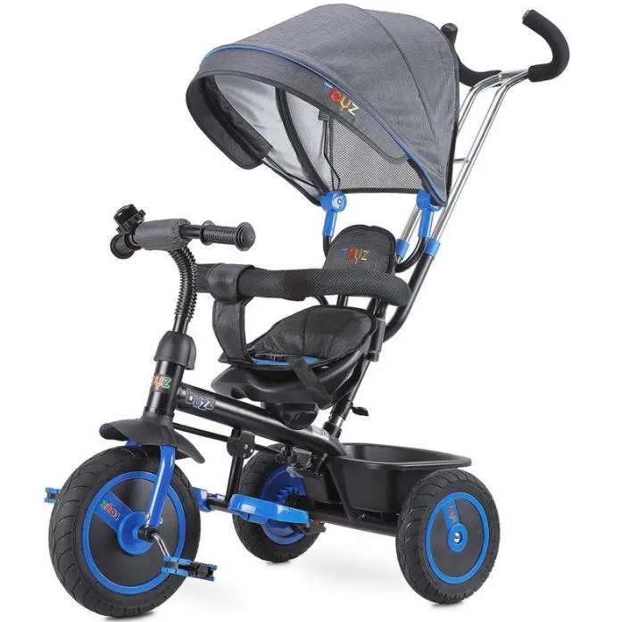 TOYZ Dětská tříkolka Buzz navy s vodicí tyčí