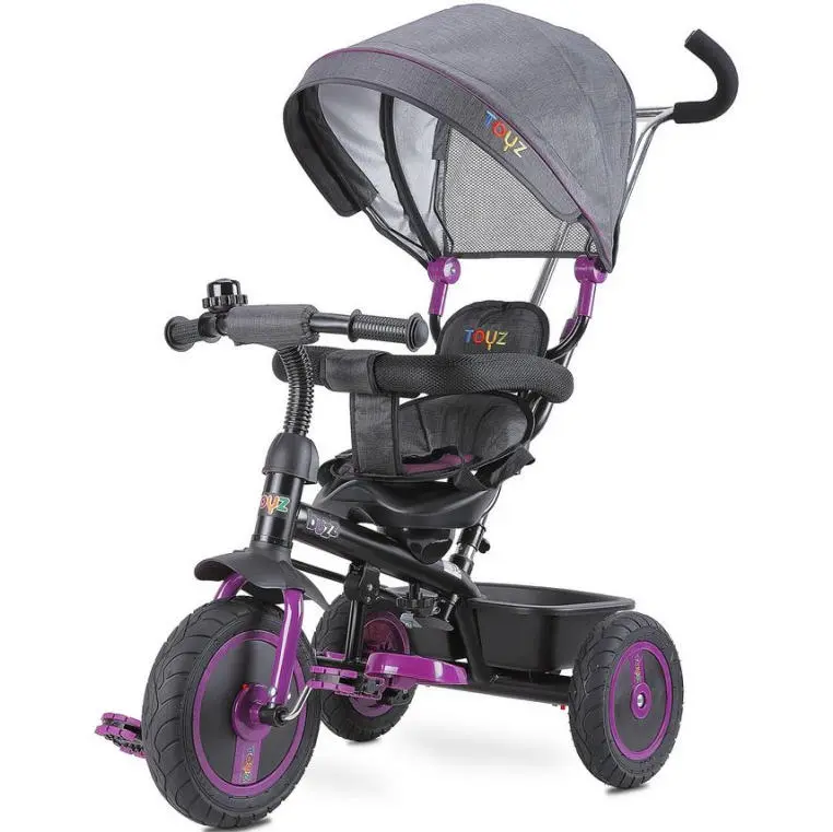 TOYZ Dětská tříkolka Buzz purple s vodicí tyčí